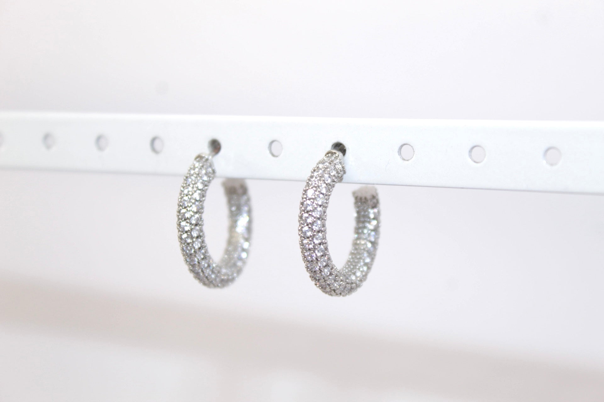 MEDIUM ZIRCONIA HOOPS